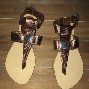 Sandals/ Metallic Brown/ Argentina